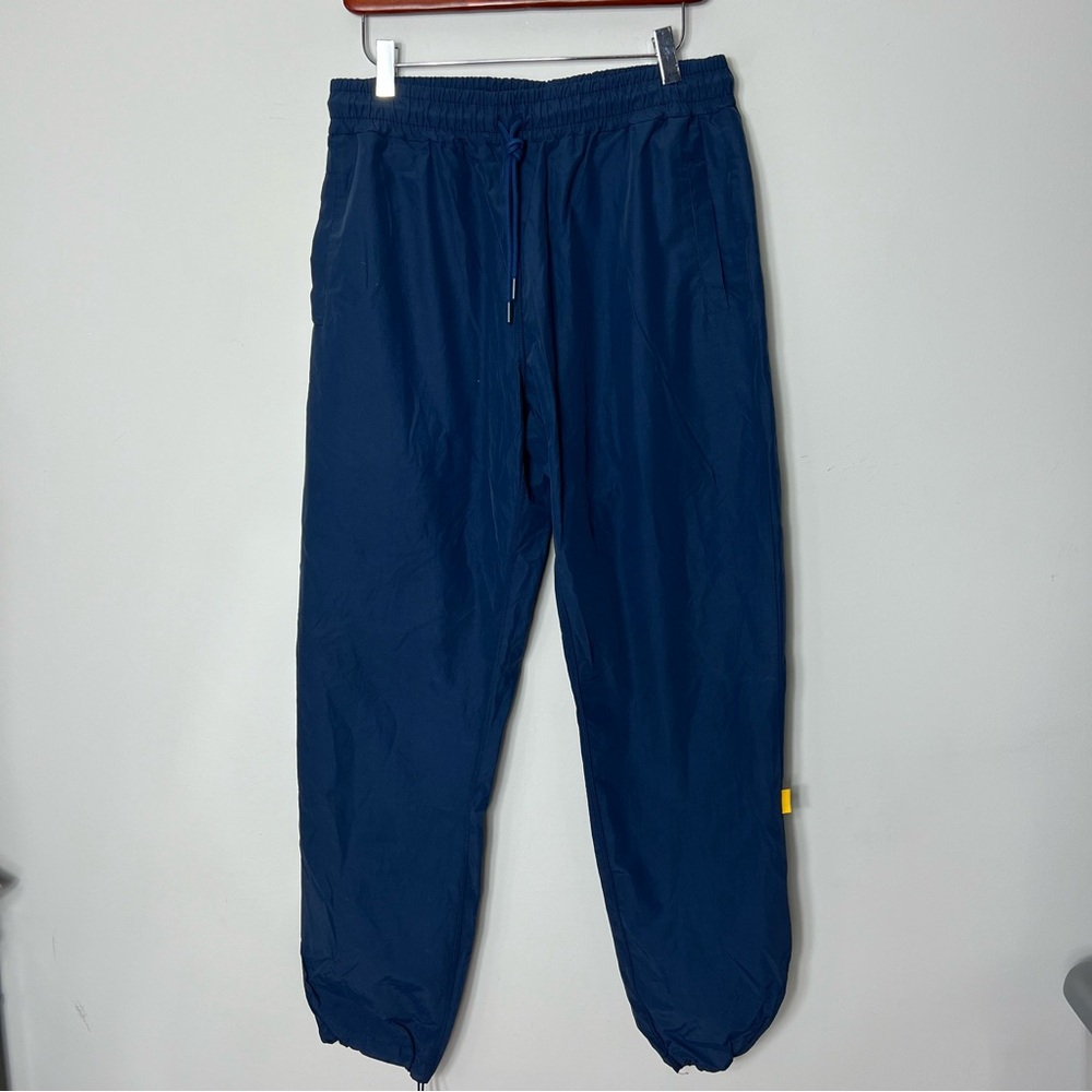 Yellow Label Company Blue Track Pants Adjustable Elastic Waist size large 813